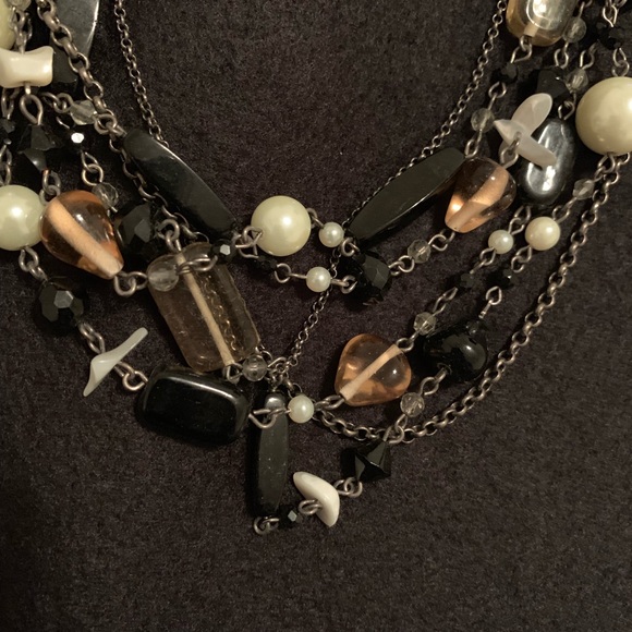 Lia Sophia Metal and Bead Necklace - Picture 2 of 2